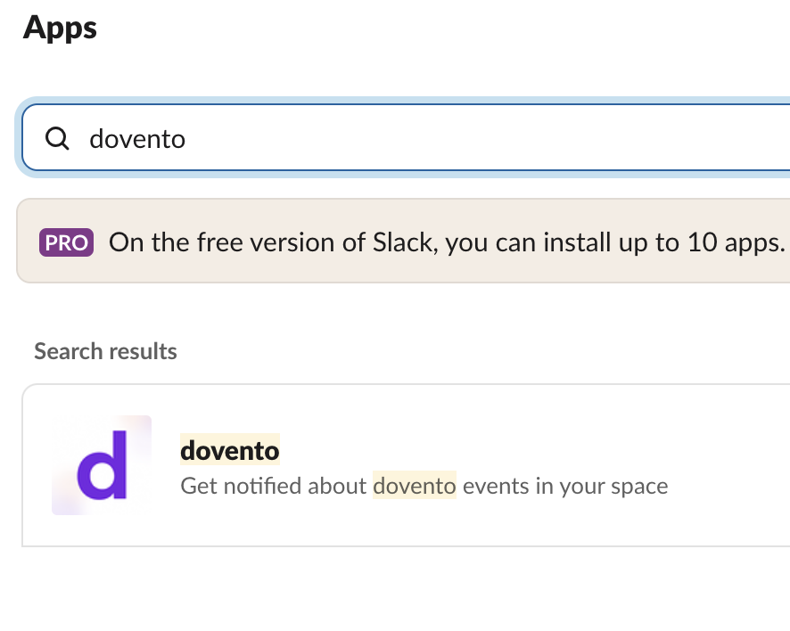 Screenshot: Search and install